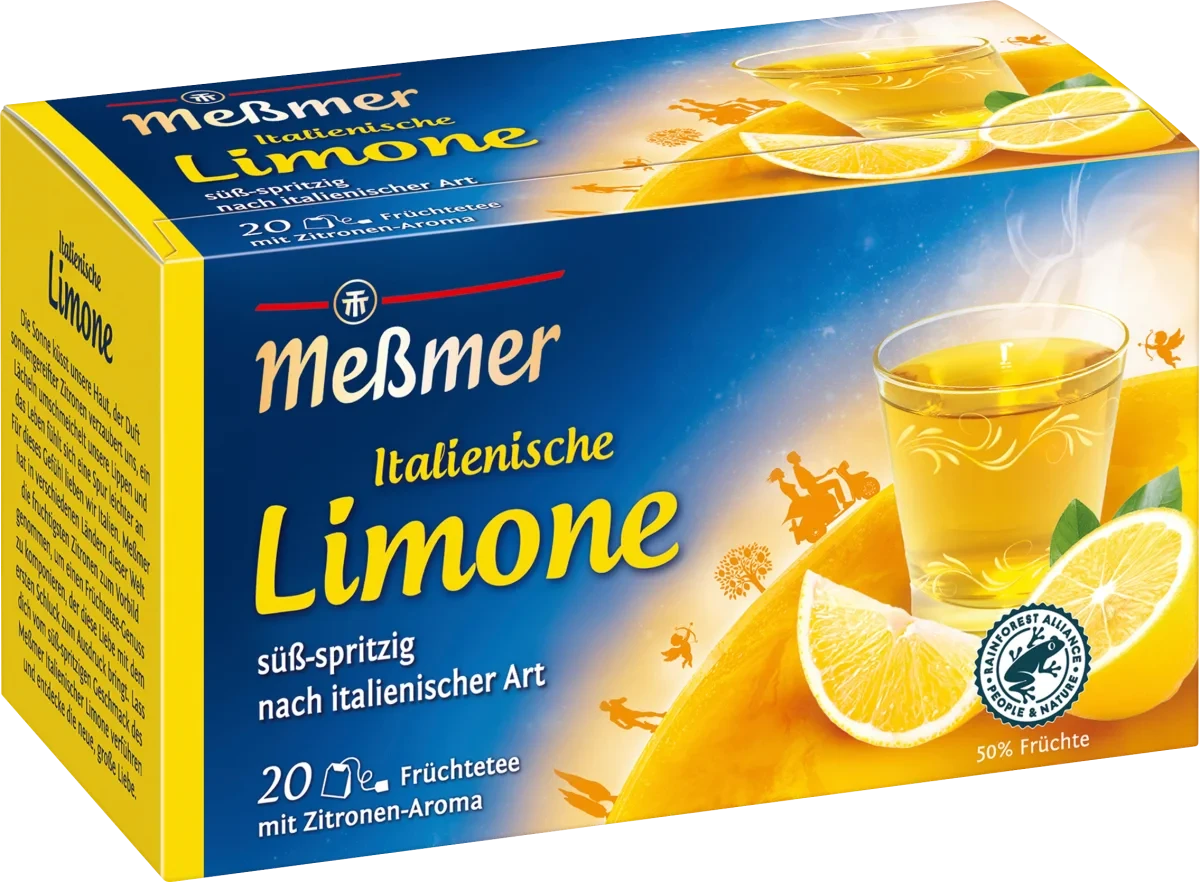 Лимонно-фруктовий чай Meßmer Früchtetee Italienische Limone (20 пакетиків), 50 г