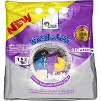 Пральний порошок Wash&Free Universal Жасмін та лаванда з марсельським милом 1.5 кг (4262396140883), фото 1