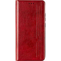 Чехол книжка Samsung A02s / чехол книжка для самсунг а02c / Gelius / на магните / темно красный .