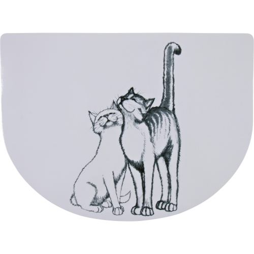 Килимок під миски для котів Trixie (Тріксі) Pussy Cats пластиковий 40х30 см, фото 1