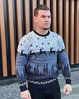Мужской свитер с новогодним принтом
