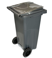 Мусорный бак на колесах 240л, усиленный пластик, синий Afacan Plastik