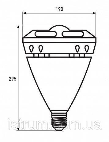 Лампа LED високопотужна 60W E40 6500K "вічко" (EUROLAMP)