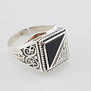 Печатка зі срібла 925 проби. Чоловічий срібний перстень. 453/21.5 розмір, фото 3