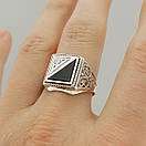 Печатка зі срібла 925 проби. Чоловічий срібний перстень. 453/21.5 розмір, фото 2