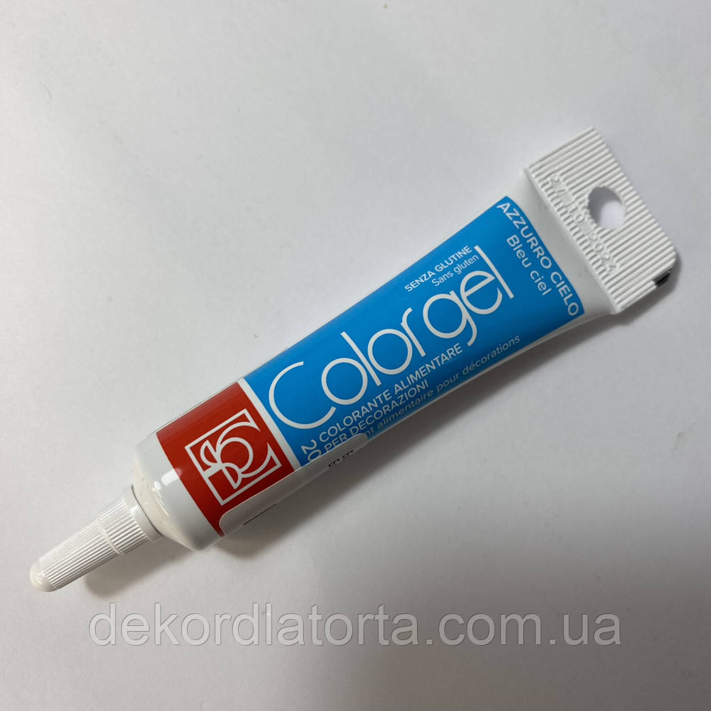 Барвник гелевий Modecor Блакитний (Azzurro cielo) 20 гр