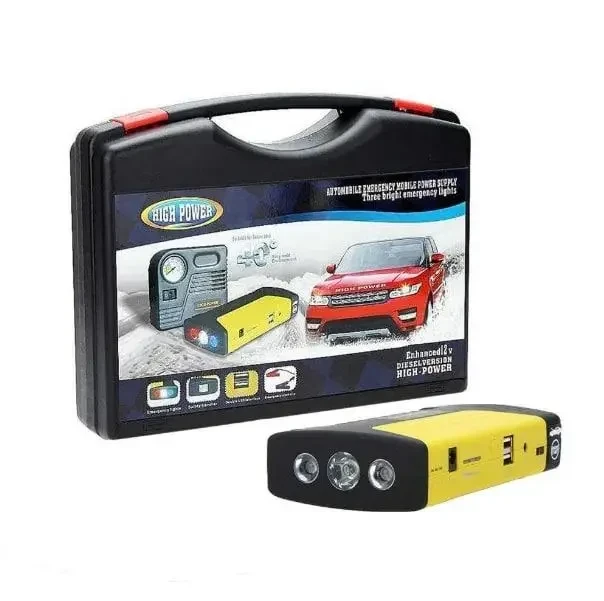 Пускозарядний пристрій JUMPSTARTER TM15 PUMP (50800 мАг) + компрессор (300/600A), фото 1