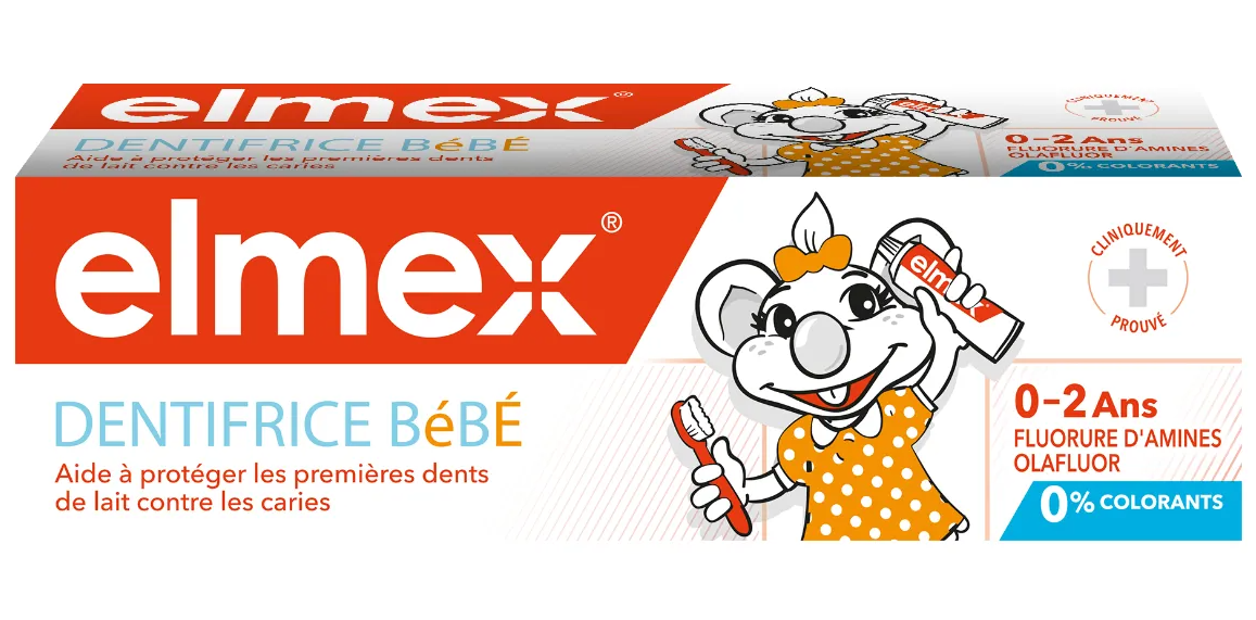 Дитяча зубна паста Elmex Dentifrice Bebe (від 0-2 років), 50 мл, фото 1