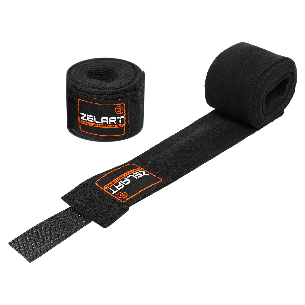 Бинти боксерські пара бавовна 3 м Zelart (2шт) BO-3619-3 чорний
