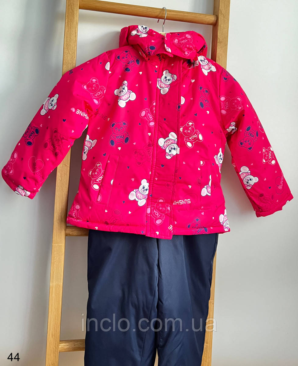 Штани та куртка теплі ведмедики для дівчаток 1-5 років Угорщина