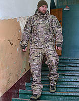Камуфляжний костюм зимовий тактичний теплий Зимова куртка мультик + військові штани мультикам зимові MILIGUS р.M
