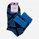 Шкарпетки Лана Орнамент махра 36-40 Синій/Чорний, фото 2