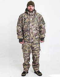 Камуфляжний костюм зимовий тактичний теплий  Зимова куртка мультик + військові штани мультикам зимові MILIGUS р.L (50-52)