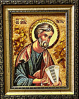 Икона из янтаря " Святой Апостол Петр " , Св. Апостол Петро, ікона з бурштину