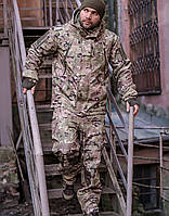 Камуфляжний костюм зимовий тактичний теплий Зимова куртка мультик + військові штани мультикам зимові MILIGUS р.XL (54)