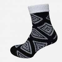 Шкарпетки Лана Орнамент махра 36-40 Чорний/Білий