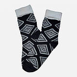 Шкарпетки Лана Орнамент махра 36-40 Чорний/Білий, фото 2