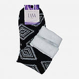 Шкарпетки Лана Орнамент махра 36-40 Чорний/Білий, фото 3