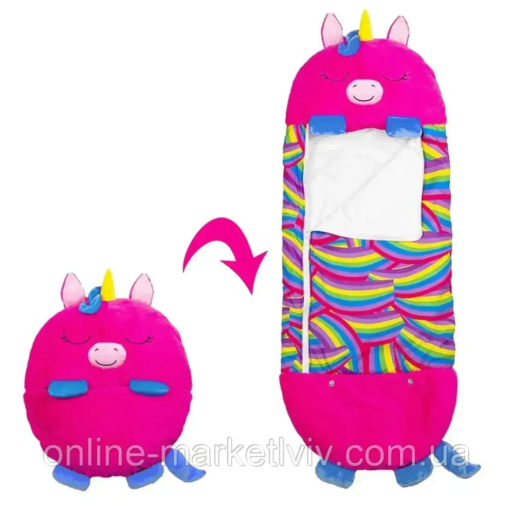 Дитячий спальний мішок з подушкою "Сліптик" 130х50 сm EL-2149 / Cпальний Мешок-Іграшка для дітей, фото 1