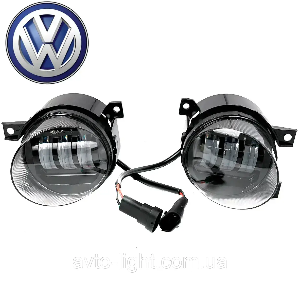 Додаткові LED фари - Volkswagen 45W W/Y (6000 k,5000 lum) Caddy,Jetta,Golf6,T5