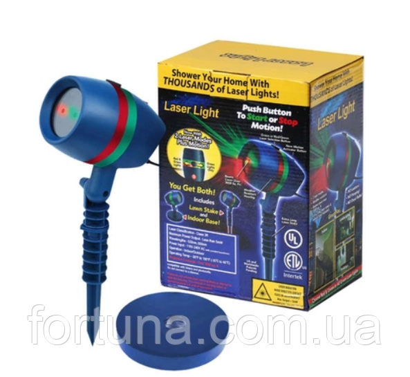 Лазерний зірковий проектор у комплекті Star Shower Motion Laser Light 8003 синій