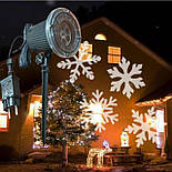 Вуличний лазерний проектор кольорових сніжинок Star Shower Snowfall, фото 5