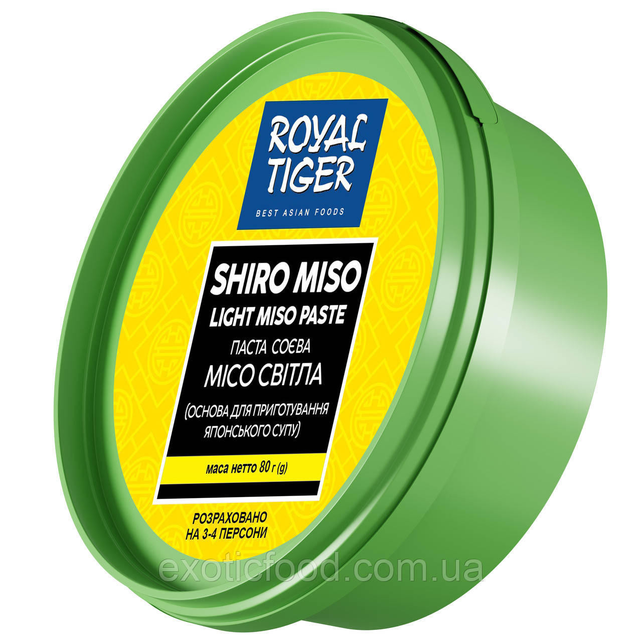 Паста соєва світла Місо, Shiro Miso ТМ "ROYAL TIGER", 80г.