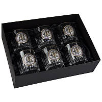 Подарочный набор бокалов для виски Boss Crystal «Нацполиция Украины» 6 шт, хрусталь
