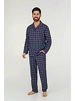 Мужская пижама брюки хлопок Ellen MPK 5180/03/01 красно-синий S