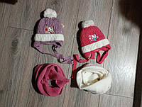 Зимняя шапка и хомут для девочки Шапка +снуд