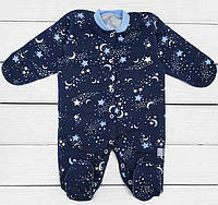Человечек с наружными швами в роддом для новорожденных мальчиков. Детская одежда 56 62 размерв Космос 62