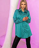Модна жіноча блузка шовк армані 42-46,48-52 чорний, бежевий, смарагд, електрик, малина, фото 5