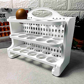 Пластиковий лоток для зберігання яєць 30шт триярусний BNM 6874 Foly Life, фото 1