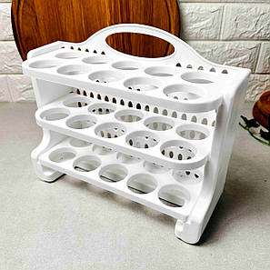 Пластиковий лоток для зберігання яєць 30шт триярусний BNM 6874 Foly Life, фото 2