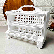 Пластиковий лоток для зберігання яєць 30шт триярусний BNM 6874 Foly Life, фото 4