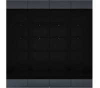 Вітрина Gerbor Мілан 130 130х133х33,5 чорний/сірий граніт глянець