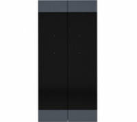 Вітрина Gerbor Мілан 65 65х133х33,5 чорний/сірий граніт глянець