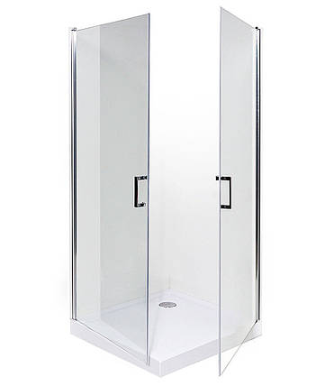 Душова кабіна VIVIA DIANA VD90-90/12 B 90x90x190 см з низьким піддоном хром прозоре скло, фото 3