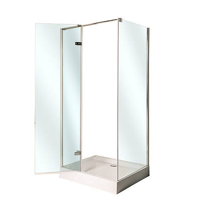 Душова кабіна VIVIA ADRIANA VA120-80/15 120х80х210 см низький піддон хром розпашні двері скло прозоре, фото 4