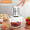 Блендер чопер Sokany SK-YM-7034 800 Вт 3 л 4 леза 2 швидкості м'ясорубка для овочів м'яса фаршу, фото 5