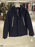 Куртка спортивная теплая с принтом на карманах на мальчика 134-170 см Венгрия
