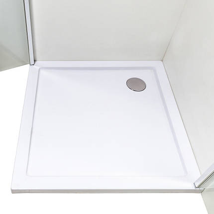 Душова кабіна VIVIA DIANA 90x90x195 см з низьким піддоном хром прозоре скло розпашні двері, фото 3