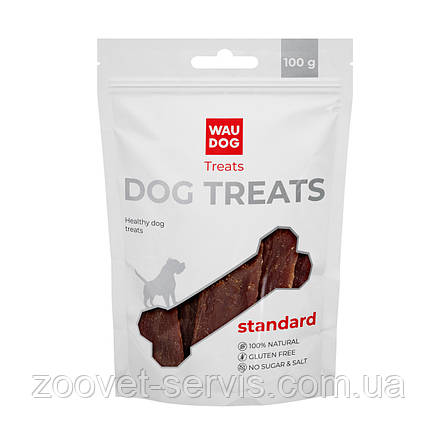 Ласощі для собак WAUDOG Treats Качине в’ялене м’ясо 100 г 4451, фото 1