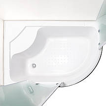 Душова кабіна Vivia 120-80/45 L New 120x80x195 см з глибоким піддоном асиметрична розсувні двері, фото 5
