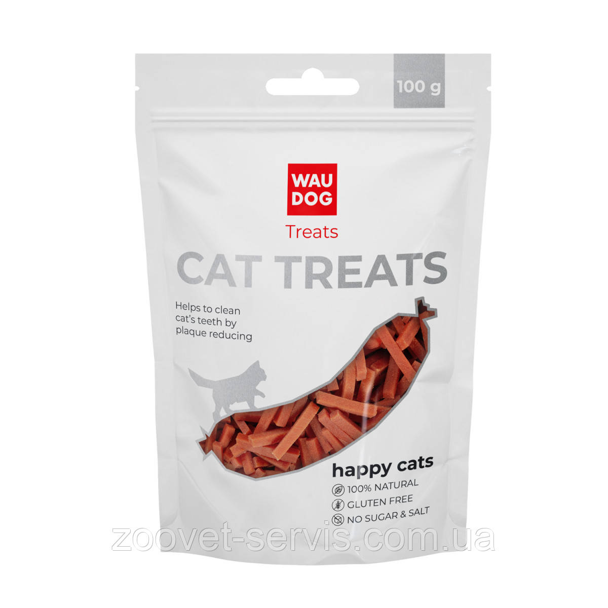 Ласощі для котів WAUDOG Treats Кролячі смужки 100 г 4441