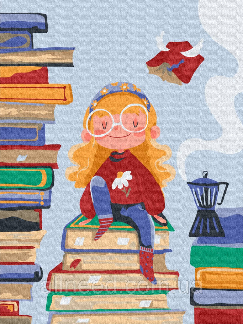 Картина за номерами Книжкова фея ©Yana Kozak