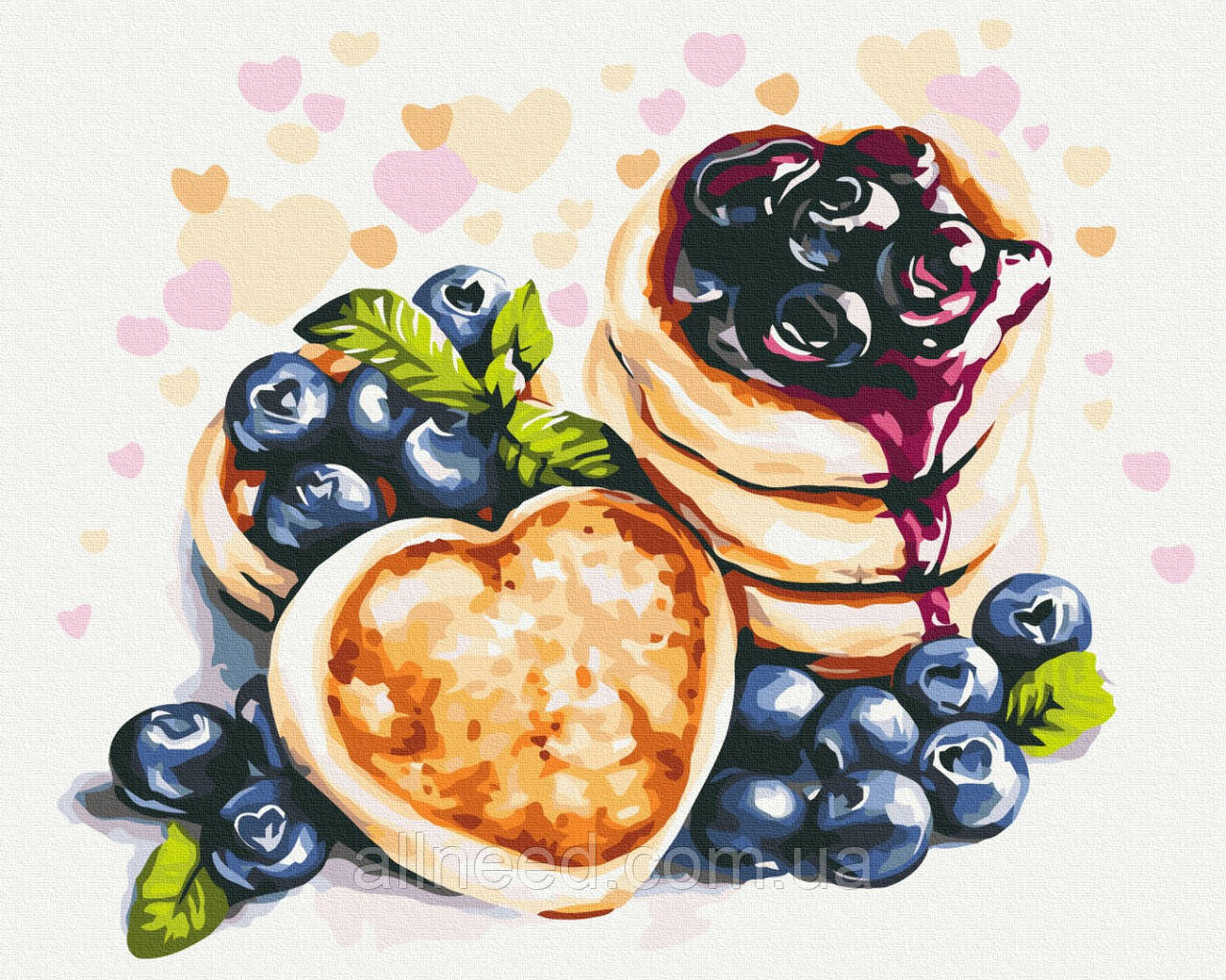 Картина за номерами Сирники з лохиною © Anna Kulyk