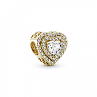 Серебряный Шарм "Gold heart and infinity" 759517C01
