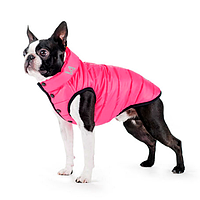 Куртка утепленная для собак всех пород, жилет для собаки на кнопках, розовый