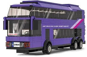 Іграшка Конструктор IBLOCK Туристичний автобус, 381 деталі в коробці, фото 2